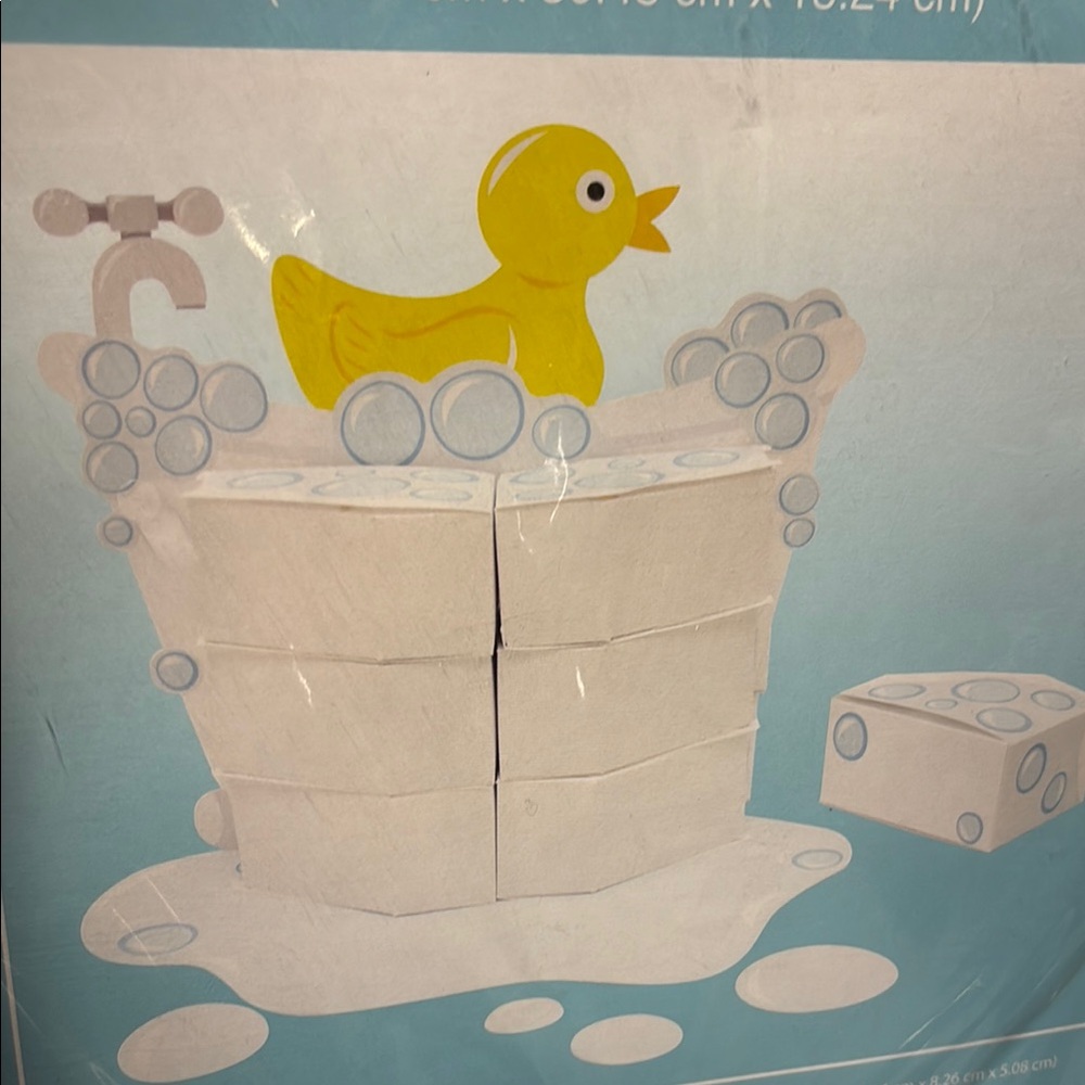 Yellow Duck Bath Baby shower centerpiece favor boxes party 2 sets